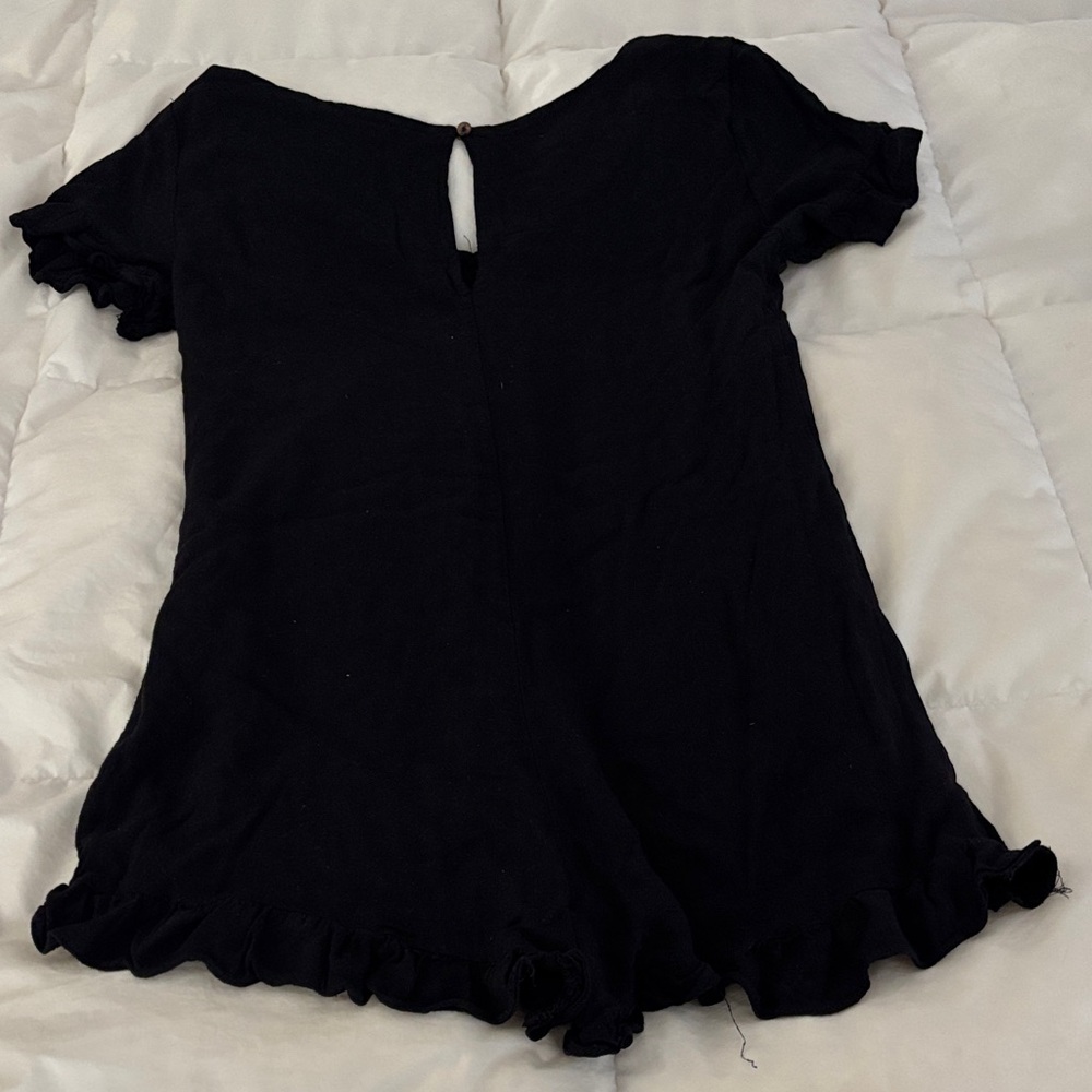 PRINCESS POLLY Ruffled Button-Up Romper - Picture 3 of 3